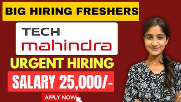 Tech Mahindra Jobs For Freshers 2025 | Jobs For 12th Pass Students| Jobs For Freshers| Tech Mahindra