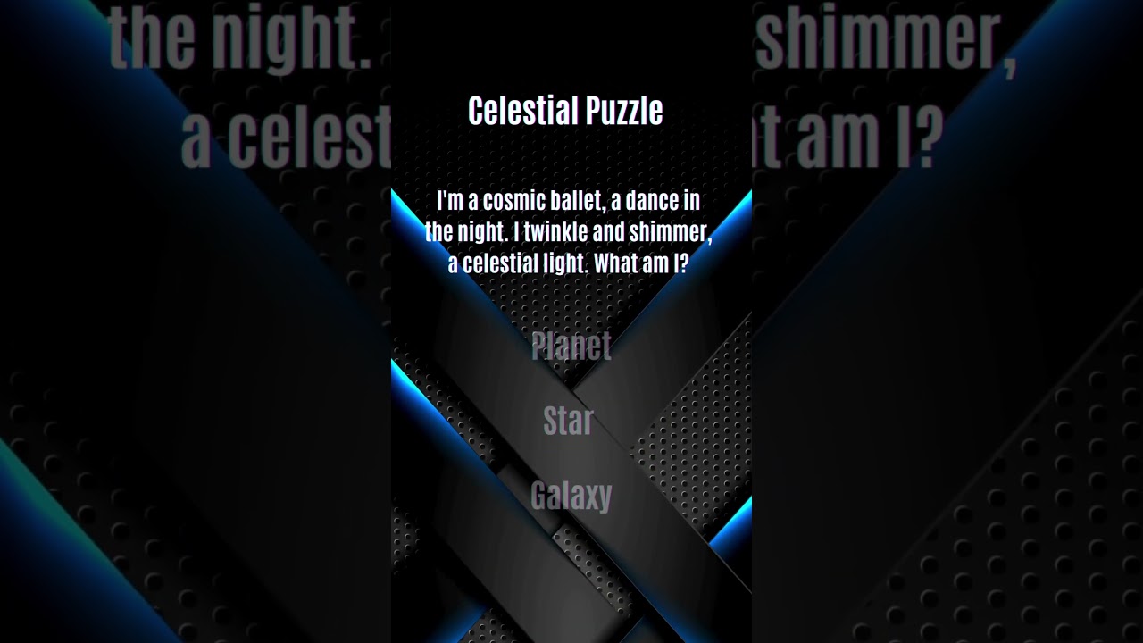 Celestial Puzzle Riddle: Decode the Cosmic Enigma! 🌌🧩