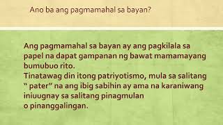 MODYUL 5 PAGMAMAHAL SA BAYAN  Video Presentation