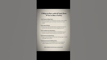 5 Ways to Earn with AI Tools  #shorts