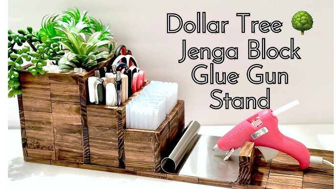 Dollar Tree EASY DIY WOOD GLUE GUN STAND