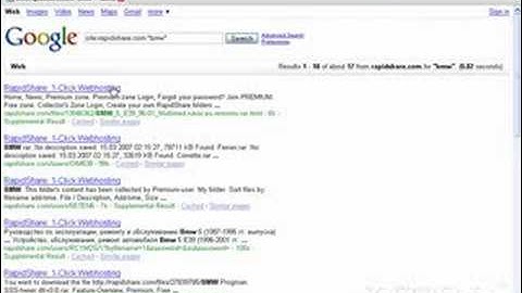 Download Files Using Google and Rapidshare