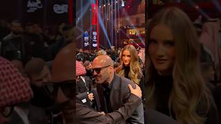 Jason Statham And Wife At Boxing Event In Dubai