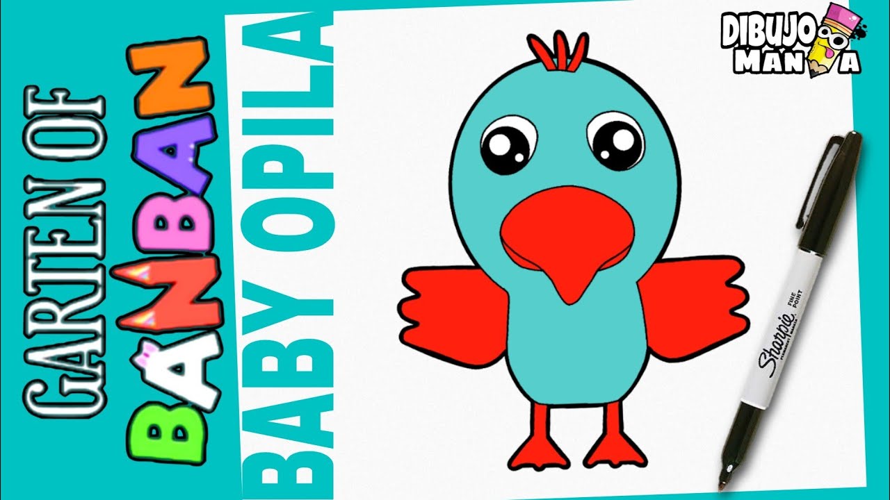 Como dibujar Baby Opila Bird de Garten of Banban - Como desenhar