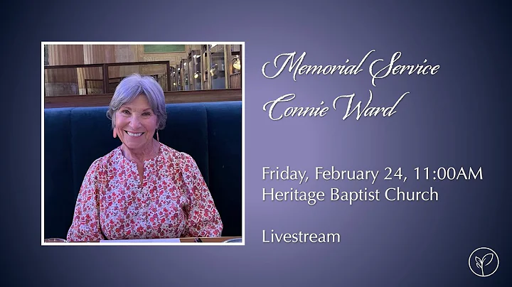 Memorial Service - Connie Ward