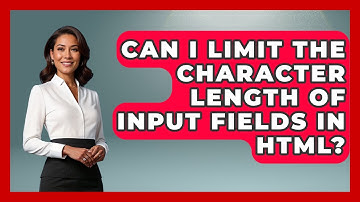Can I Limit the Character Length of Input Fields in HTML? | Simple HTML Studio News