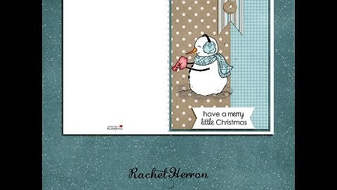 Digital Stamp with Copic Marker Coloring + Paper Piecing