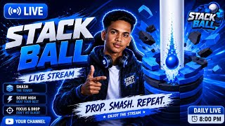 Celebrity 🔴 STACK BALL LIVE 🔥 Highest Score Challenge | Noob To Pro Gameplay Wealth