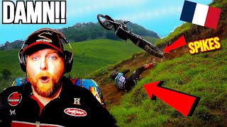NASCAR Fan Reacts to Impossible Hill Climb in Arette, France - Crashes & Fails