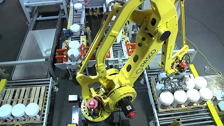 PASCO Pail Palletizer with Mechanical Gripper