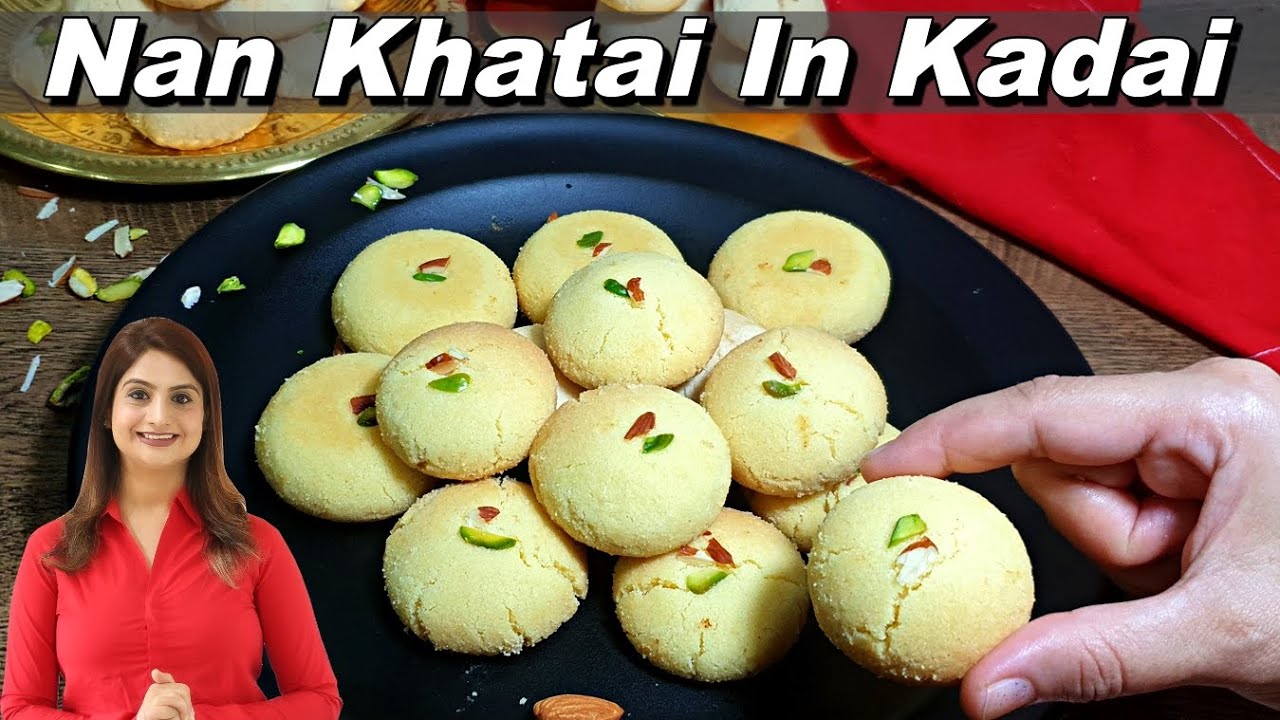 Nankhatai Recipe In Kadai - How To Make Nankhatai At Home | No Fail Nankhatai | Kanak