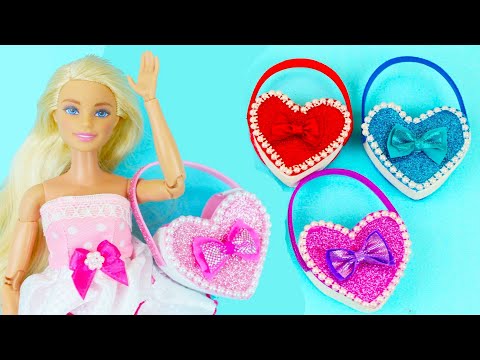 Carteras de Corazón en Miniatura para muñecas Barbie
