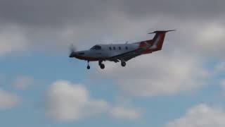 Sounds Air PC-12 landing at Wellington Airport