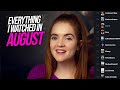 EVERYTHING I WATCHED IN AUGUST | TV & MOVIES + 31 DAYS OF HORROR INFO