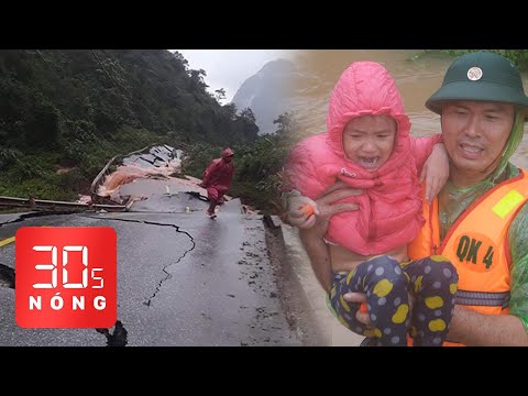 Video Bản tin 30s Nóng: Đồi núi đổ sập, quốc lộ nứt toác;... - youtube