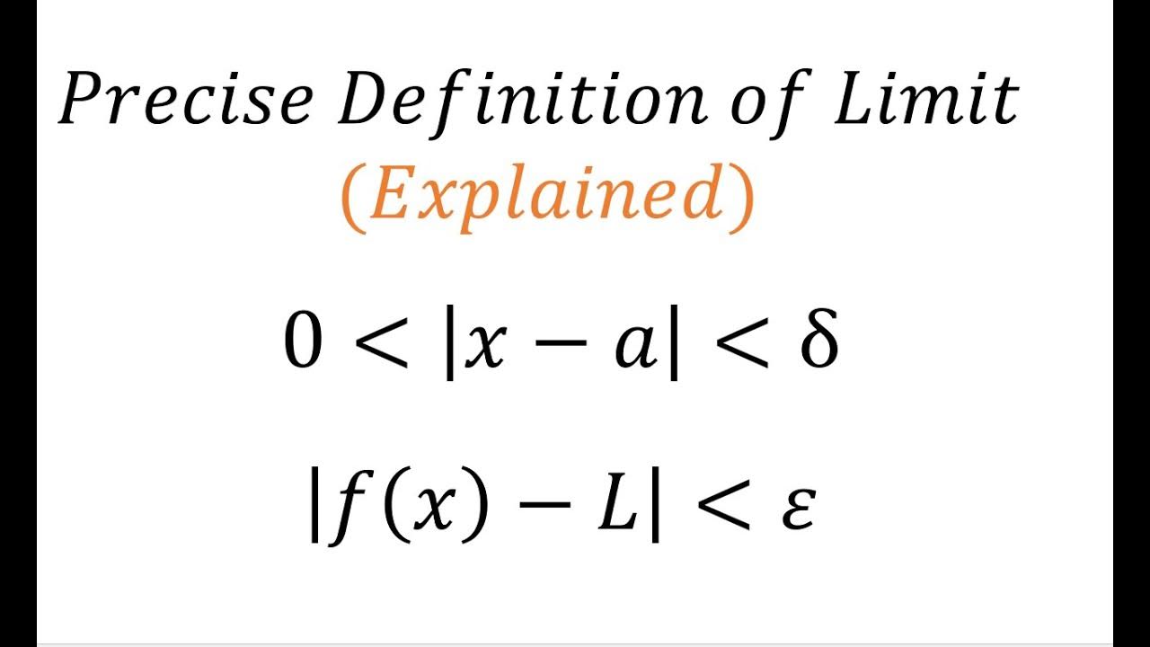 Calculus 1 How to understand the precise definition of a limit