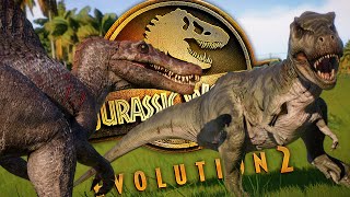T-REX VS SPINOSAURUS ANIMASI BARU!! | Jurassic World Evolution 2 Update (Bahasa Indonesia)