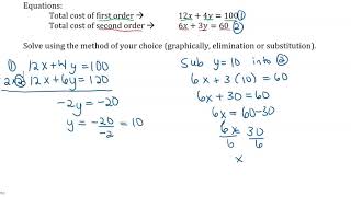 Module 2 -- Part 5: Solving Application Problems Involving Systems of Linear Equations