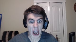 ANGRY FACECAM RAGE QUIT!! ( Minecraft Solo Skywars w/ TheCampingRusher )