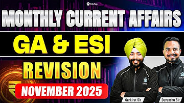 Monthly ESI Current Affairs & GA for NABARD Grade A 2025 | NABARD November Current Affairs Revision