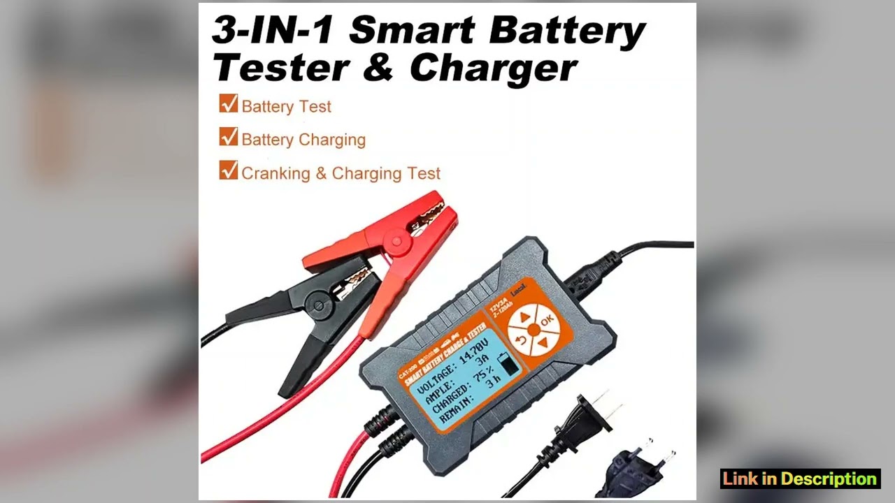 Lancol CAT200 12V 3A 3 In 1 Car Battery Tester Battery Charger Fully Automatic Power Off Profession