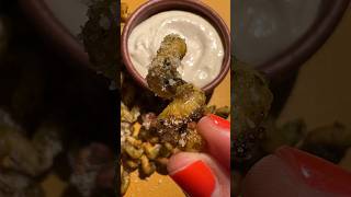 Our Air Fryer Pesto Pasta Chips are SO GOOD we serve this recipe with a quick and easy garlic aioli!