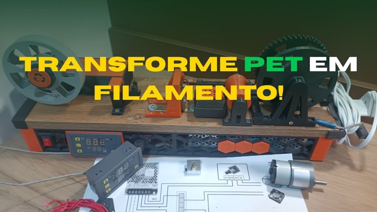 Como Construir uma Máquina que Transforma Garrafa PET em Filamento 3D