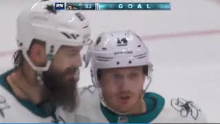 Hertl to Burns to net, a few times