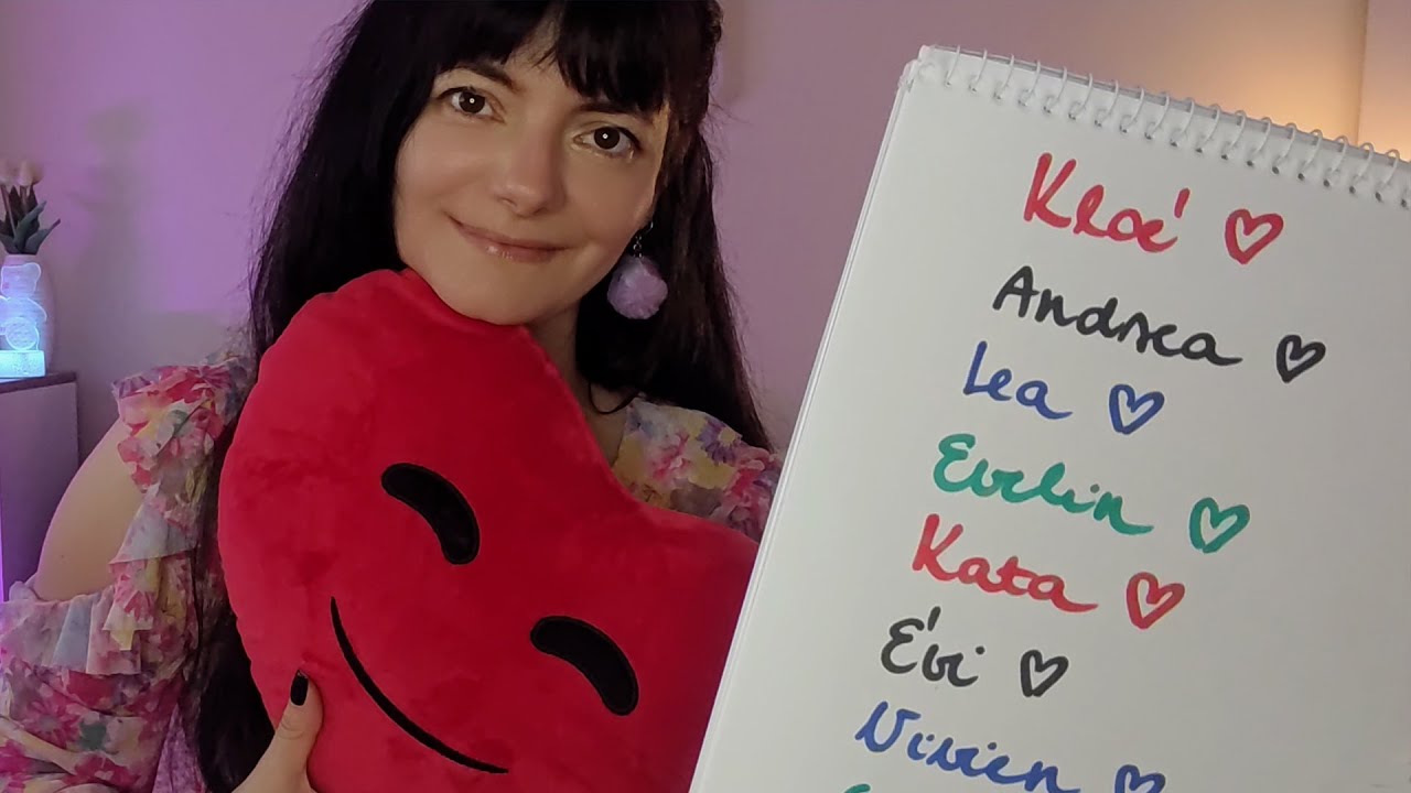 💗 4000 NEVEK 💗 kézírással suttogással és lágybeszéddel #asmr #magyarasmr #celebrationasmr