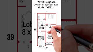 20 X 39 House Plan 1Bhk Set Ghar Ka Naksha