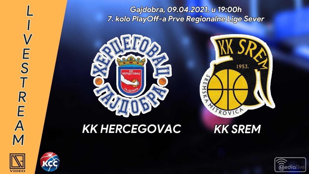 [09.04.2021.] KK "HERCEGOVAC" Gajdobra - KK "SREM" Sremska Mitrovica (Full match Livestream)