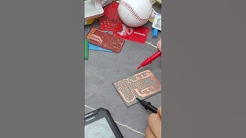 Use ComMarker B4 60W mopa to make PCB and test the circuit #laserengraving #fiberlaser  #pcb