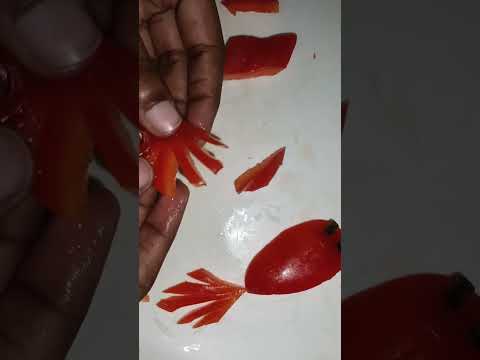 carving a vegetable