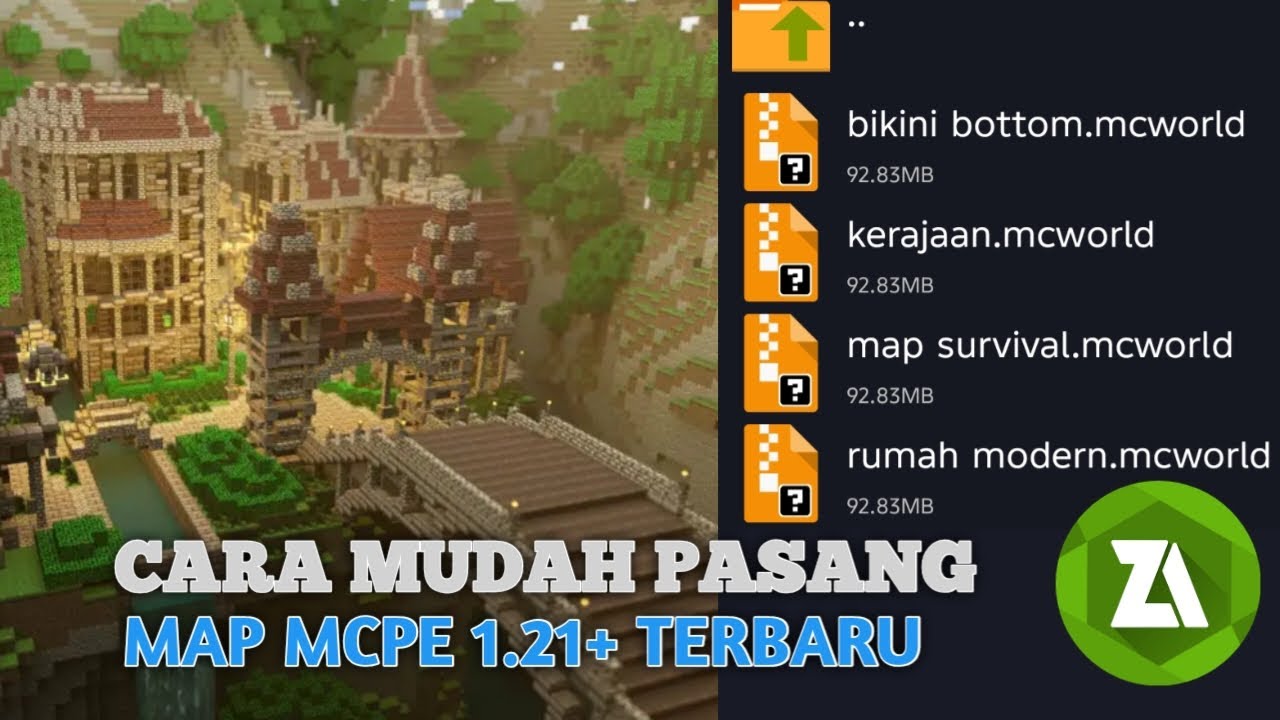 CARA MUDAH PASANG MAP MCPE 1.21 TERBARU 2025 UPDATE || MUDAH - YouTube