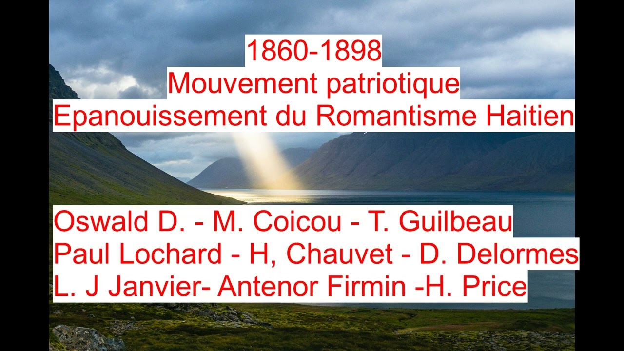 Diferan peryòd literati ayisyèn nan  -les differentes periodes de la litterature haitienne