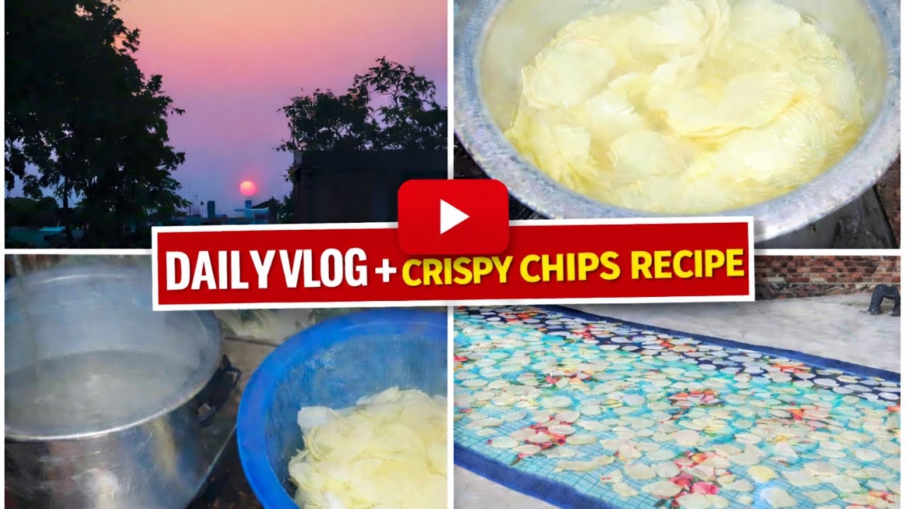Ghar Par Banaye Kurkure Aloo Chips | Daily Routine Vlog #dailyvlog #youtube #vlog #food 