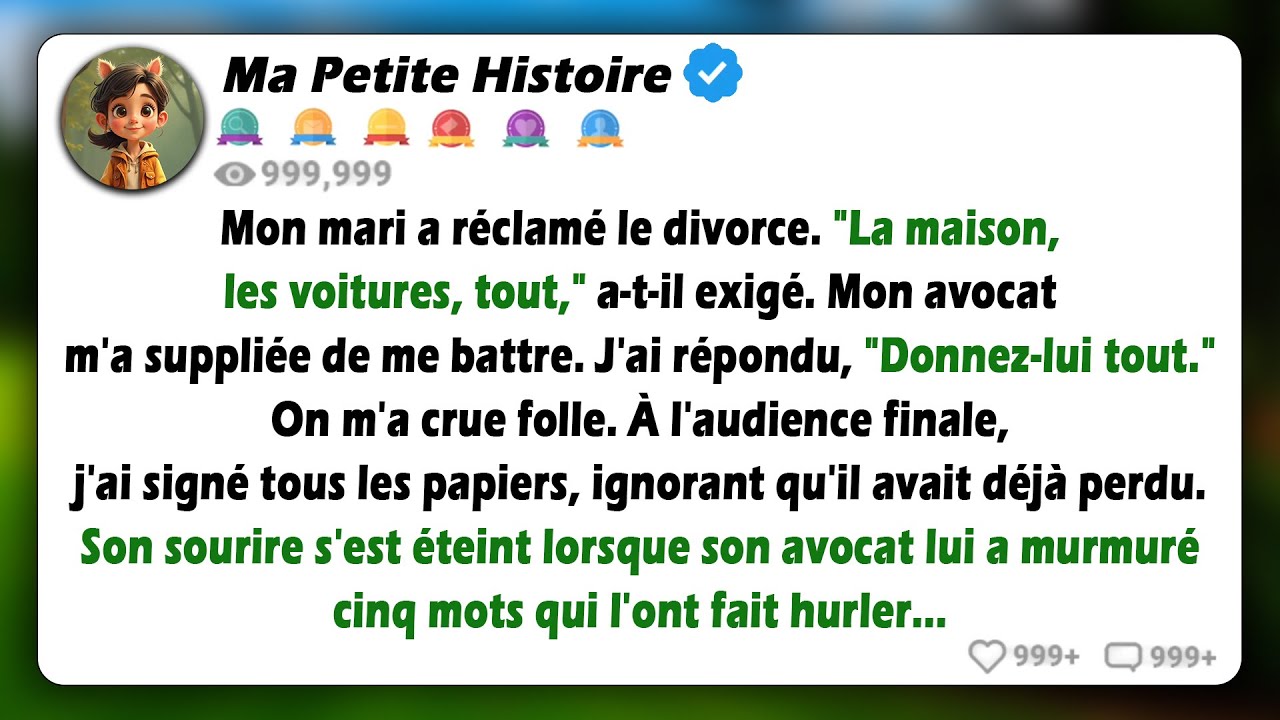 Divorce : il m’a tout pris. Il ignorait qu’en vidant la maison, il emportait aussi son propre...