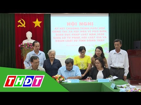 Video Ký kết Chương trình xã hội hóa phổ biến, giáo dục pháp... - YouTube
