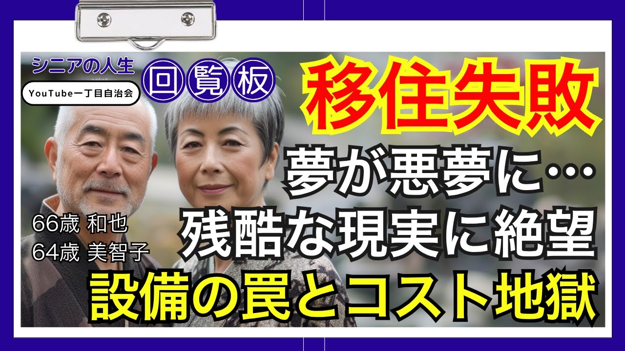 『温泉付き別荘』の夢が悪夢に...退職金4,200万円で伊豆移住した66歳夫婦の誤算【リゾート移住の現実】#シニアの人生回覧板 #共感できる話 #中高年ライフ #第二の人生 #シニア #老後