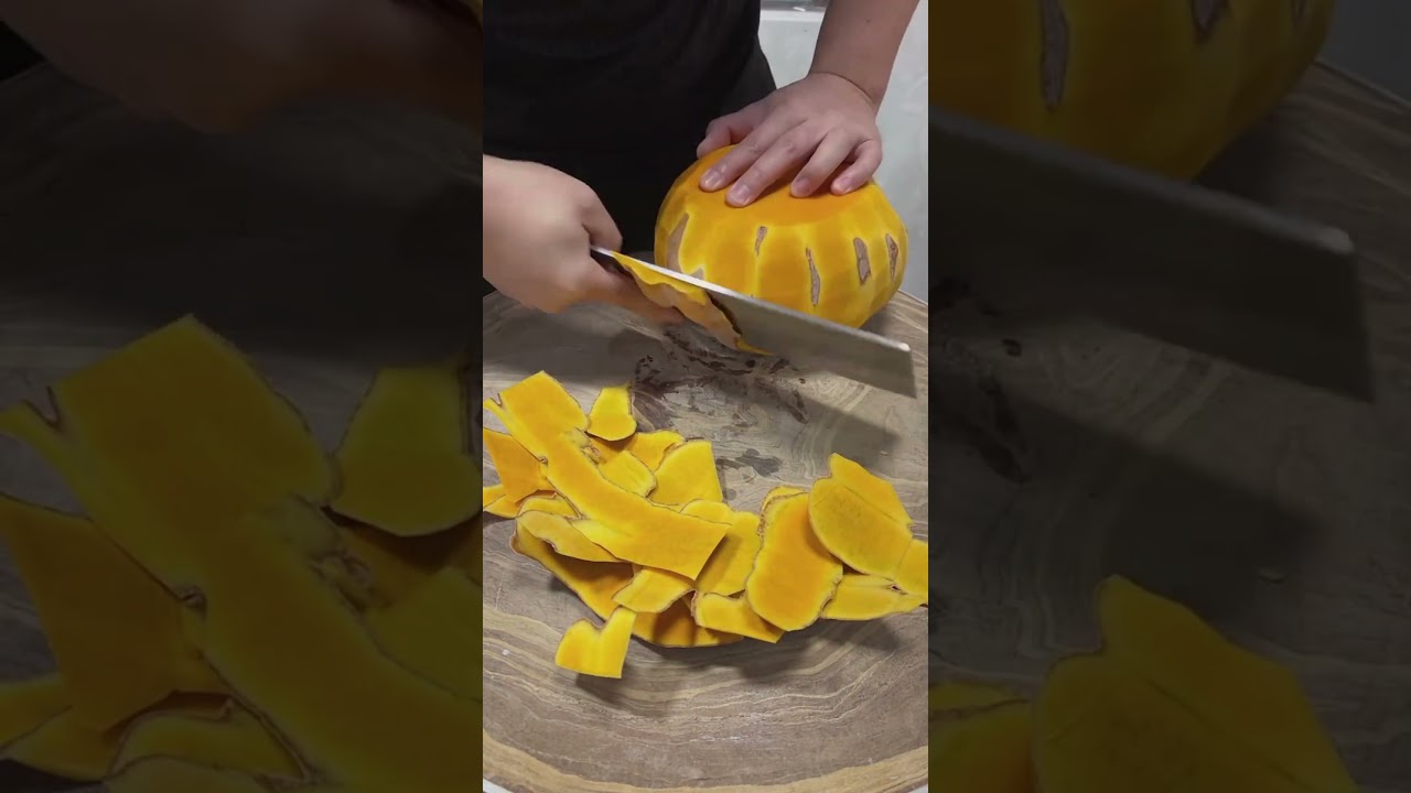 Pumpkin Cutting Skills - Vegetables Cutting Activity