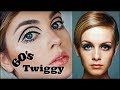 Twiggy 60s Makeup Tutorial | MOD Graphic Liner & Eyelashes | 1960s Transformation