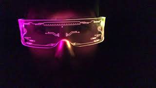 Kacamata Kaca Mata Pesta Lampu LED Light Party Luminous Glasses Acrylic RGB