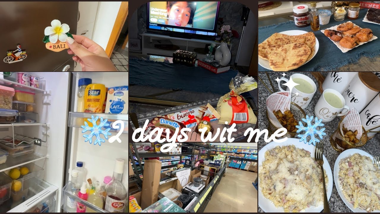 دوزو معيا يومان 🎀 نهار ديال الصيام🩷 فكرة للعشاء بالمعكرونة 😋👩‍🍳