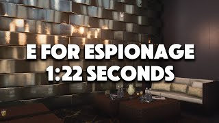 HITMAN 3 - E for espionage 1:22 seconds