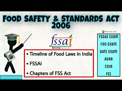 Food Safety Standards Act 2006 FSS ACT 2006 FSSAI CFSO TO TN MRB FSO