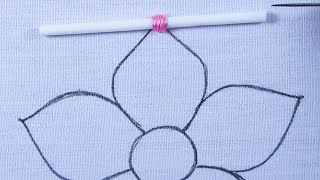 Hand Embroidery Modern Flower Embroidery Design Tutorial With Easy Flower Embroidery Trick