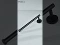 Luma Linear knurled Brass Towel Holder in Black