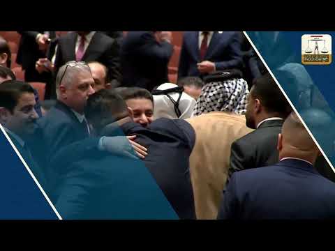 رئيس السن الشيخ عامر الفائز يعلن هيبت الحلبوسي رئيس ا للبرلمان