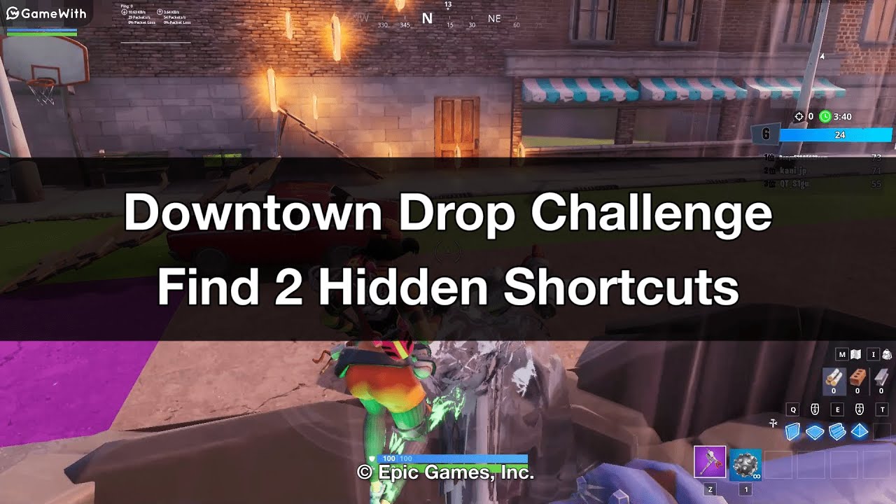Fortnite Find 2 Two Hidden Shortcuts Location Downtown