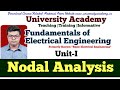 FEE15: Nodal Analysis | Nodal Analysis Example with Solution